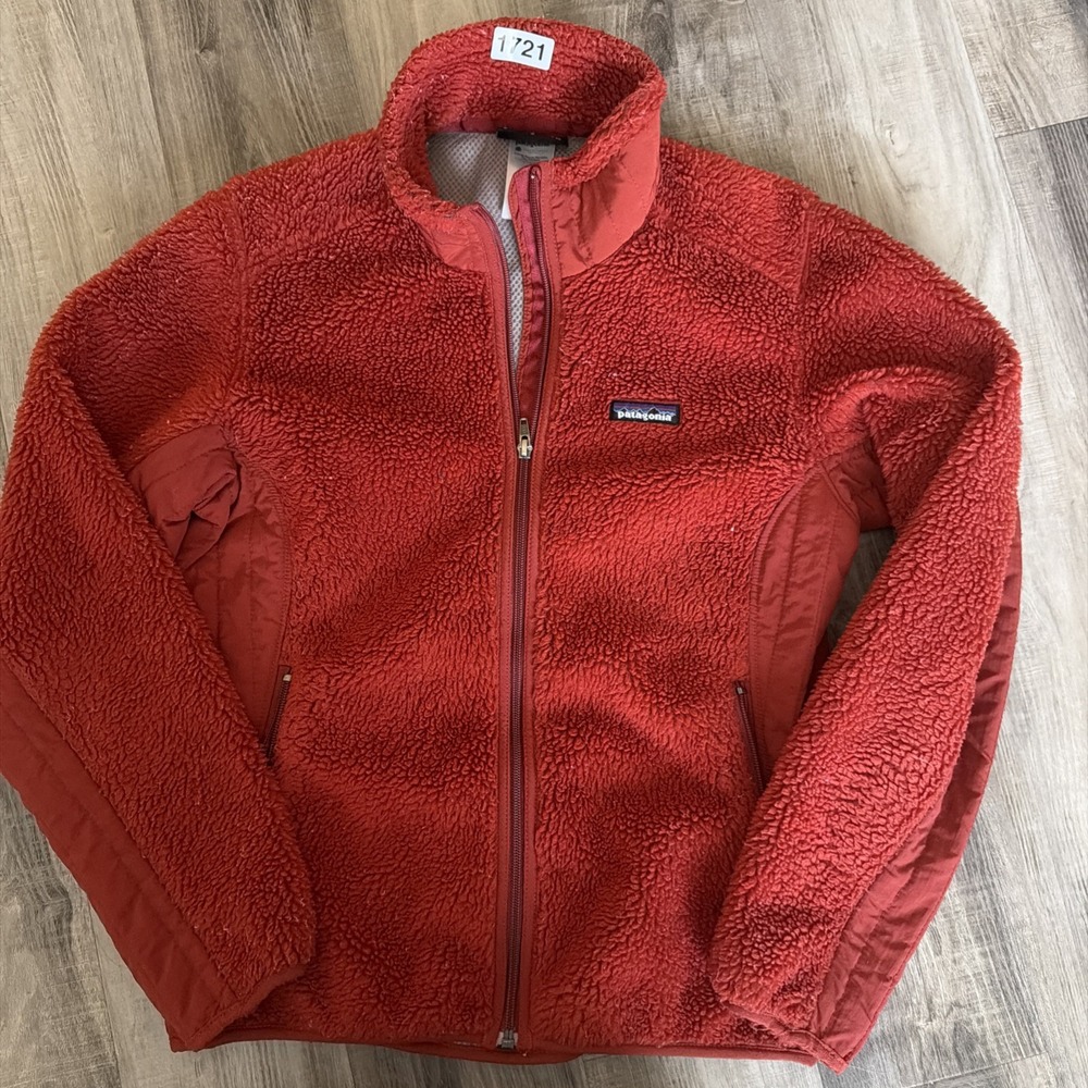 Patagonia Synchilla Retro X Fleece Jacket Women's Medium Red Full Zip 23071